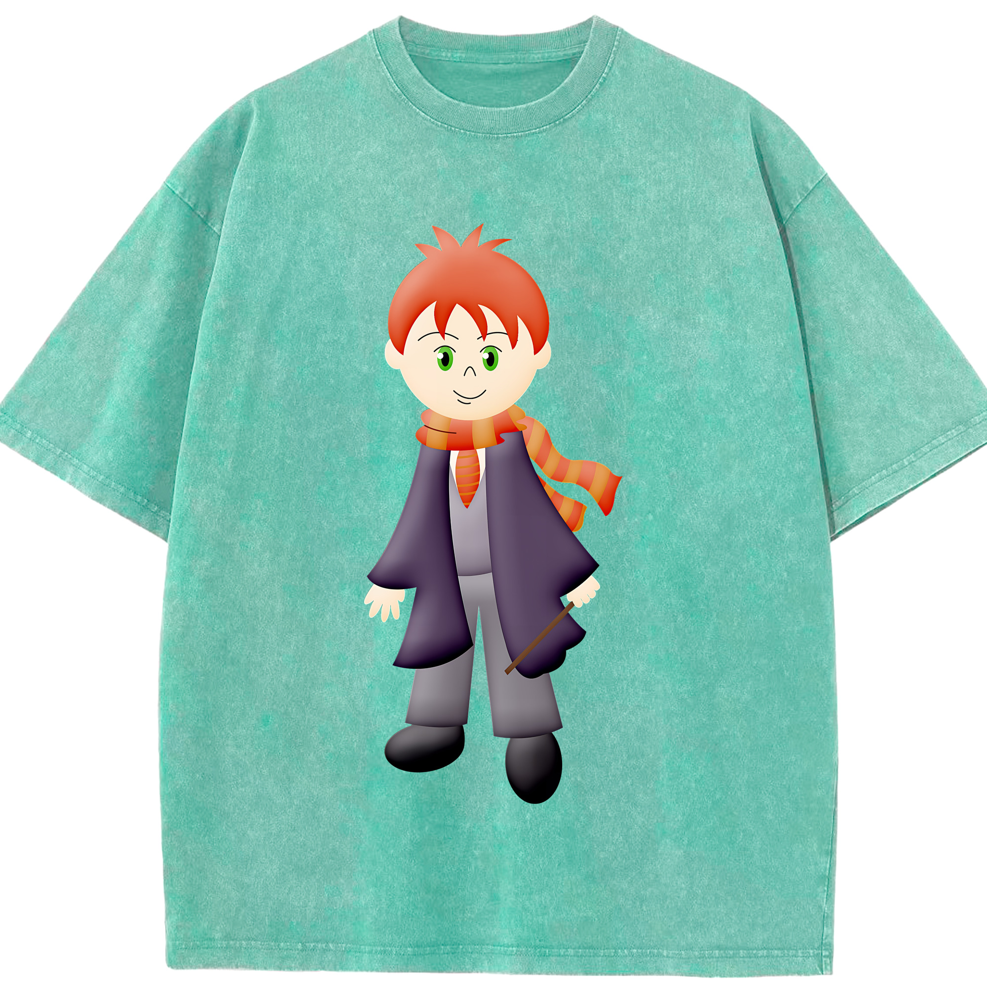 （画像用） Harry Potter ハリー・ポッターシリーズ 綿100% ヴィンテージ風 半袖Tシャツ（フロントプリント）